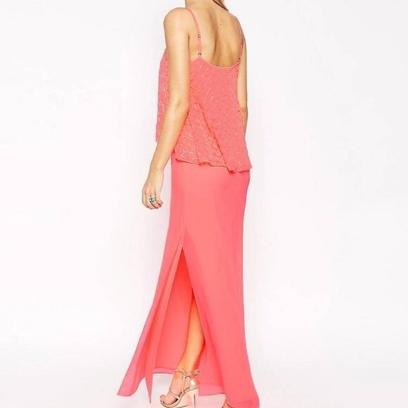 NWT Needle & Thread‎ Embellished Tiered Geo Maxi Dress Size 2 - Picture 2 of 8